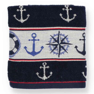 keukendoek blauw met ankers