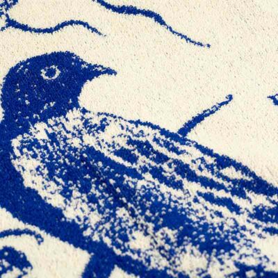 vogel op textiel