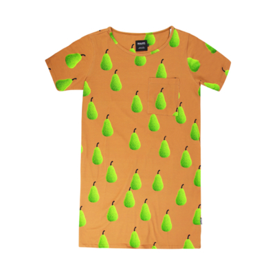 stretch dress met peren motief