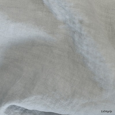 staal van linnen dekbedovertrek in lichtgrijs