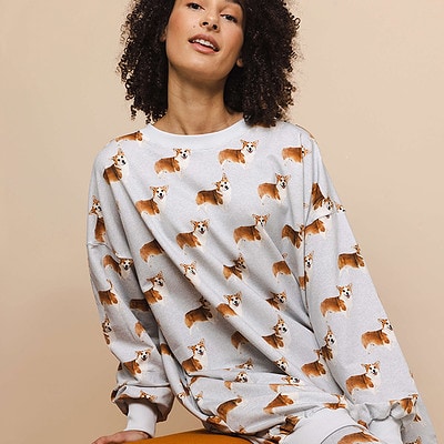 sweater dress met hondjes
