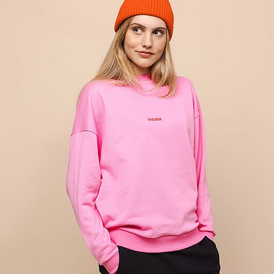 pink oversized sweater