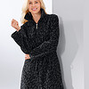 Verve Jelly Dames Badjas met Rits 3/4 Mouw Bloemenprint Lichtgewicht Badjassen met Zakken Dames Loungewear, Grijs, XL