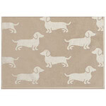 honden handdoeken beige met teckeltjes