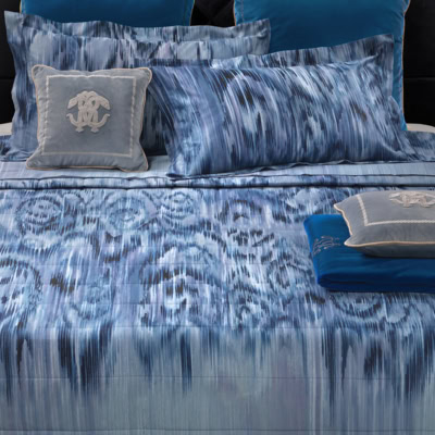 roberto cavalli dekbedovertrek in blauw