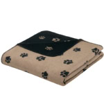 We love dogs - hondenpoten deken Beige