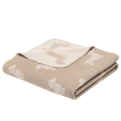 We love dogs - teckel deken Beige