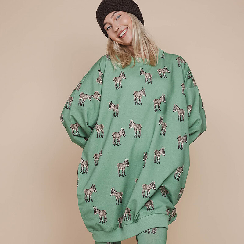 ezel sweater dress groen