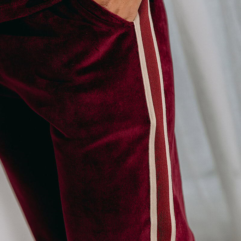 pantalon van huispak bordeaux