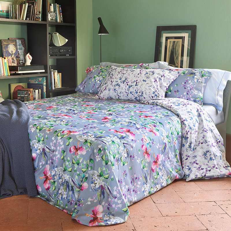 dekbedovertrek luxe uitstraling met kleurrijk bloemen patroon