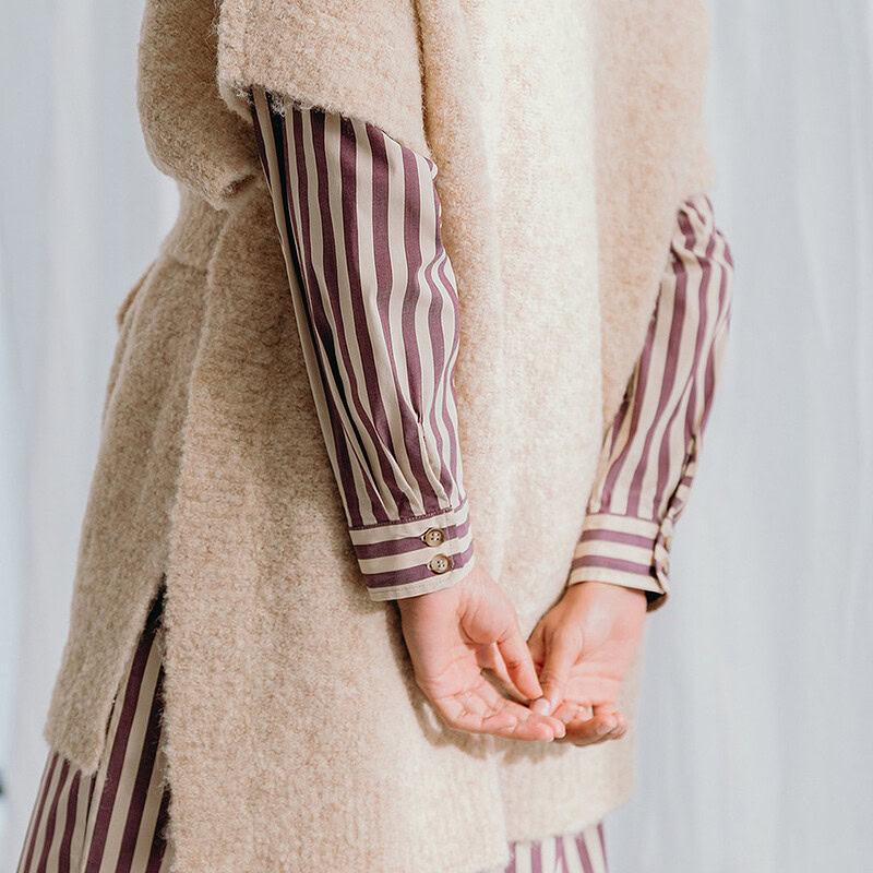 bouclé jasje in beige