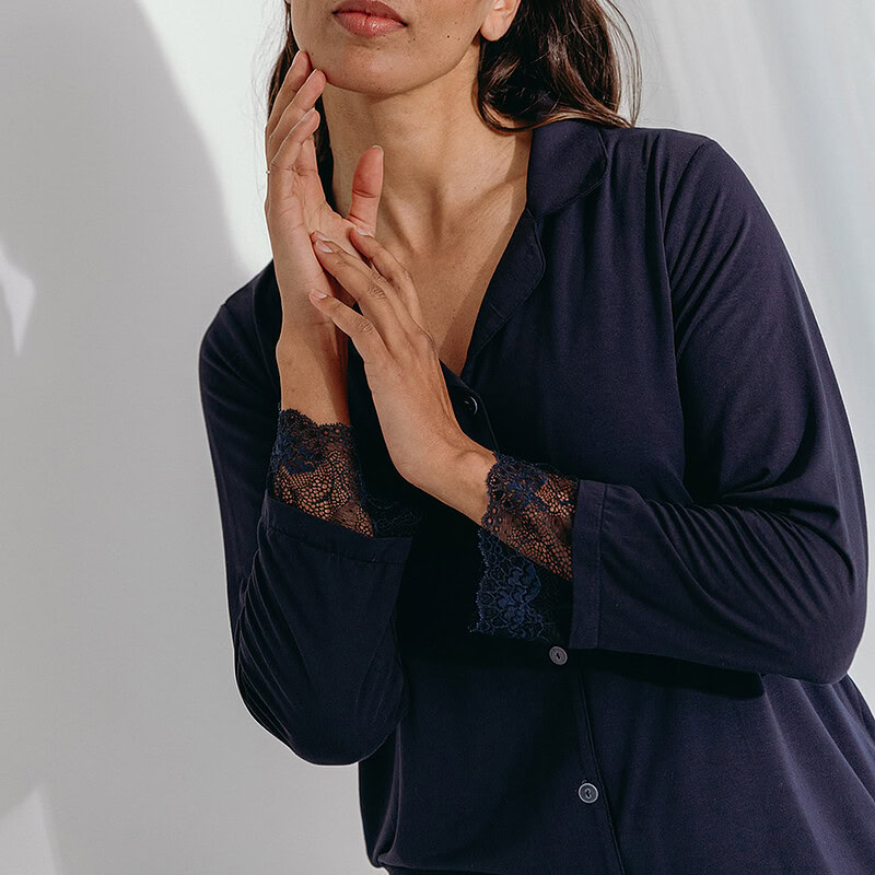 luxe pyjama marineblauw