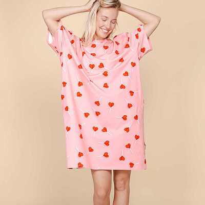 relaxed tee jurkje hartjes lollies