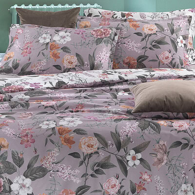 luxe dekbedovertrek met bloemen print