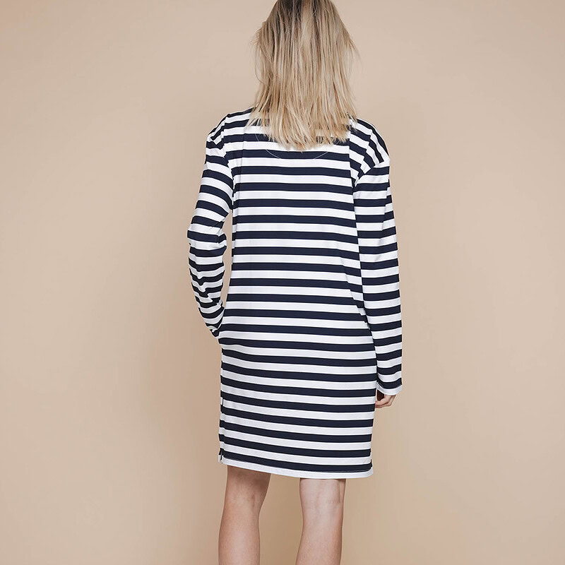 achterkant nachthemd bretonse strepen blauw wit