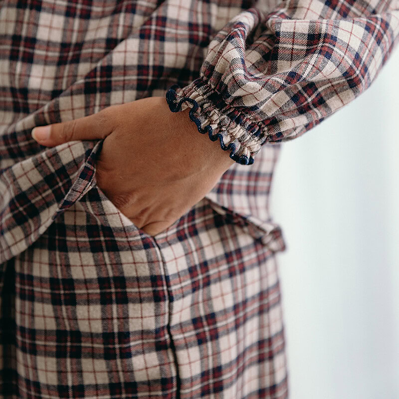flanellen pyjama ruiten