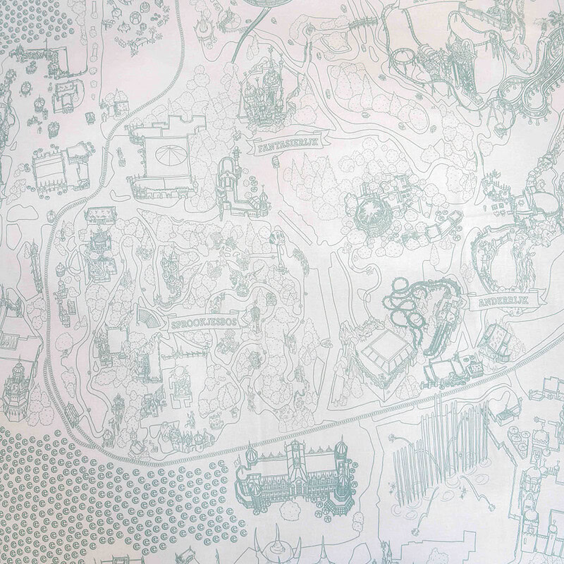 efteling plattegrond op dekbedovertrek