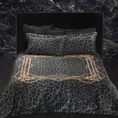 Philipp Plein dekbedovertrek behang, bed en dekbedovertrek