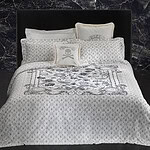 Philipp Plein Dekbedovertrek in ecru met skelet