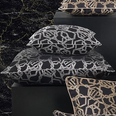 Philipp Plein Sierkussens - Chains zwart met zilver