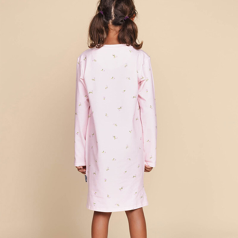 achterkant meisje efteling kleding roze droomvlucht