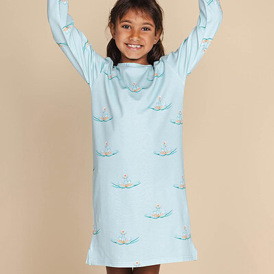 Efteling Long Sleeve Dress Kids - Indische Waterlelies