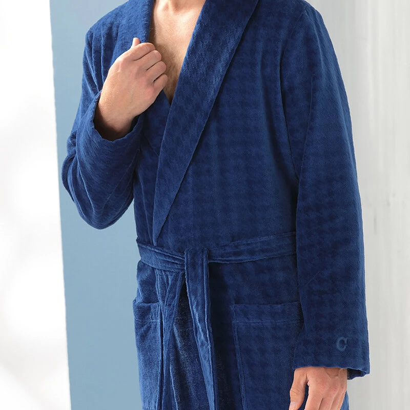 heren badjas badstof