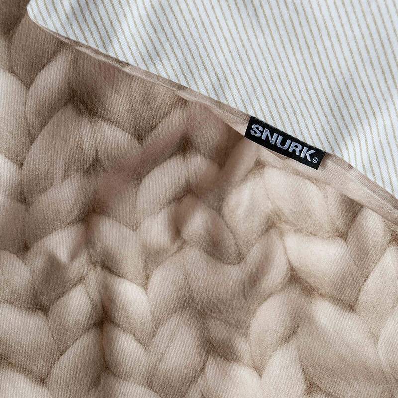 Flanellen dekbedovertrek gebreide print