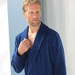 man in cawo badjas heren blauw