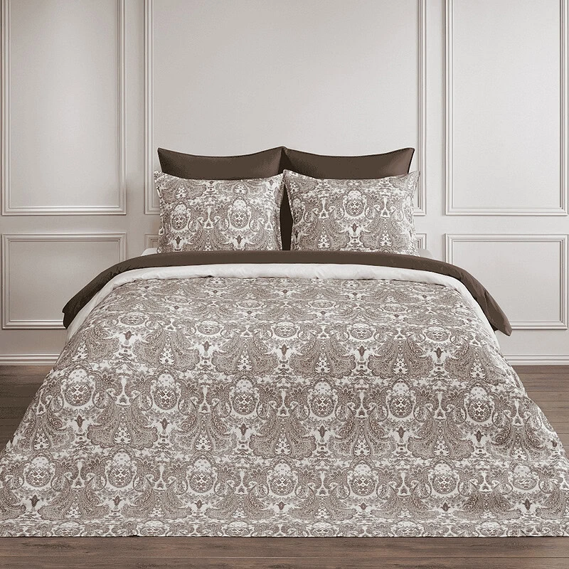 luxe dekbedovertrek dommelin paisley wit