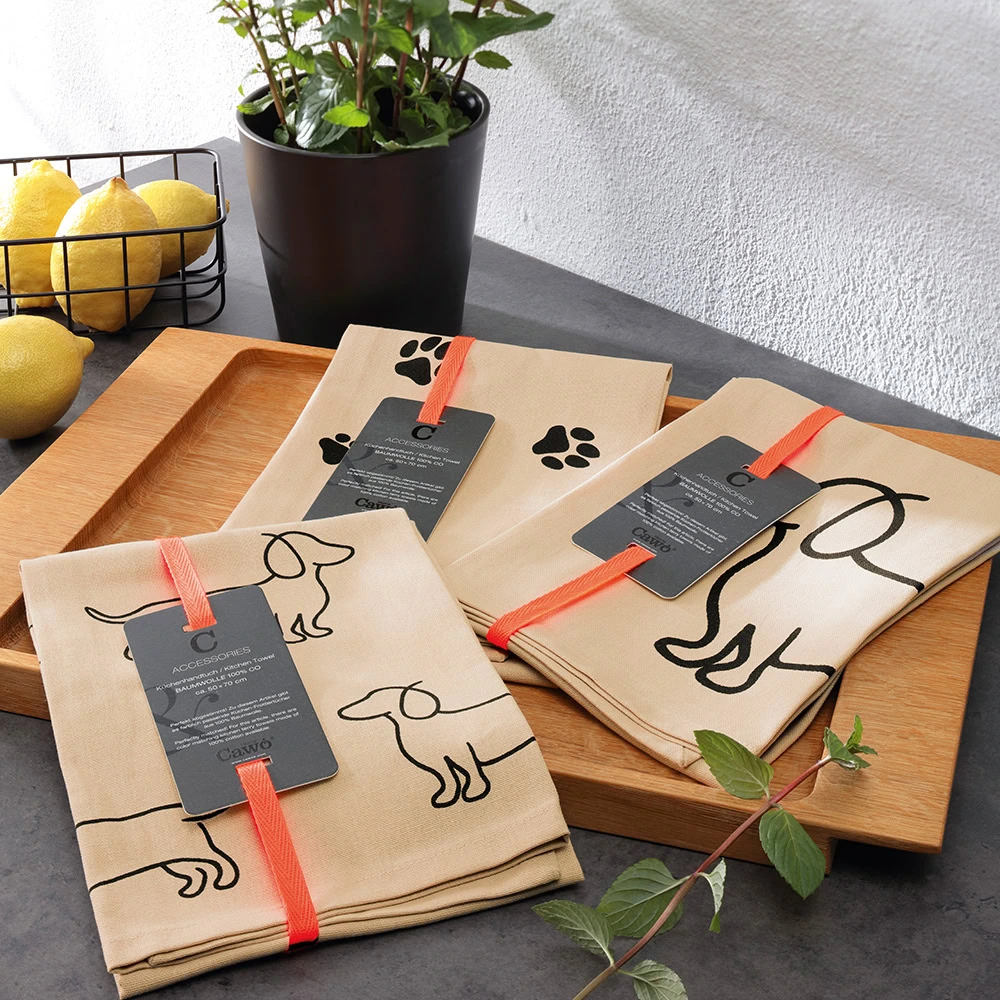 keukenaanrecht met honden theedoeken