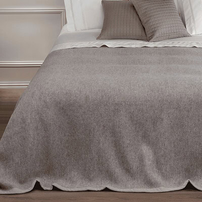 wollen deken taupe