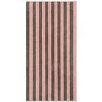 gestreepte handdoek olijf/roze