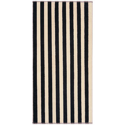 handdoek cawo streep zwart/beige
