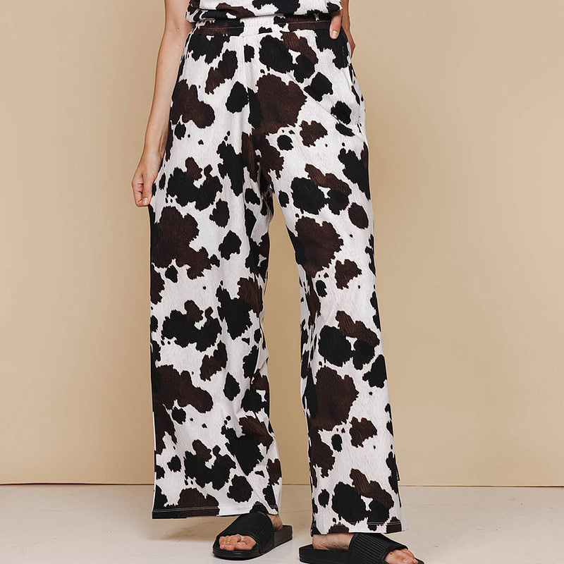 koeienprint wijde broek