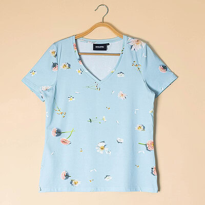 bloemen v-neck t-shirt dames