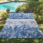 Luxe dekbedovertrek Egyptisch katoen satijn - Green Paradise