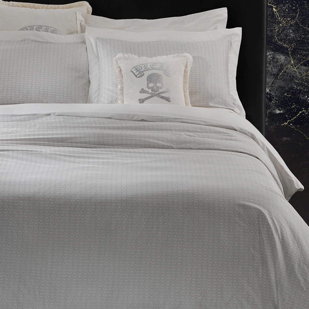 luxe dekbedovertrek philipp plein met logo's