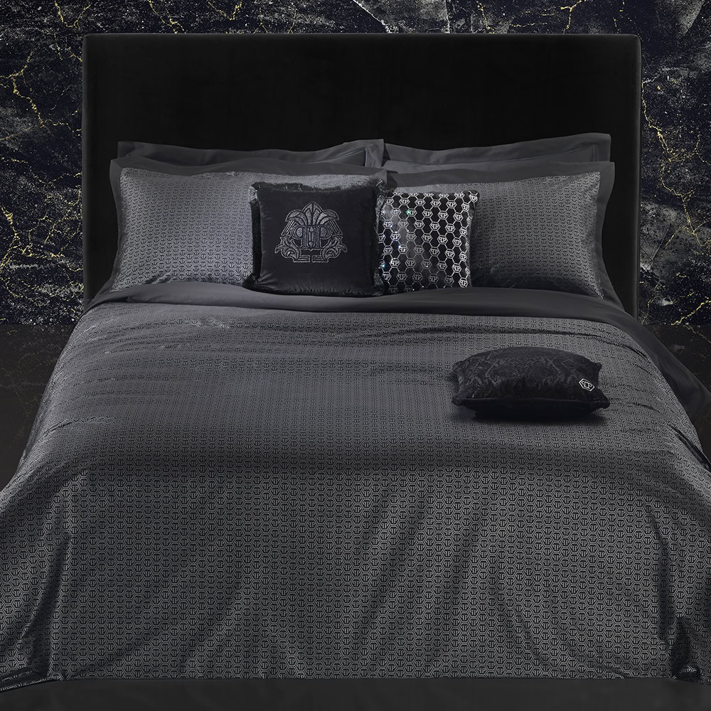 Philipp Plein Dekbedovertrek met logo - dessin Hexagon