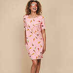 vrouw in Ice Cream Cones T-shirt Dress Dames