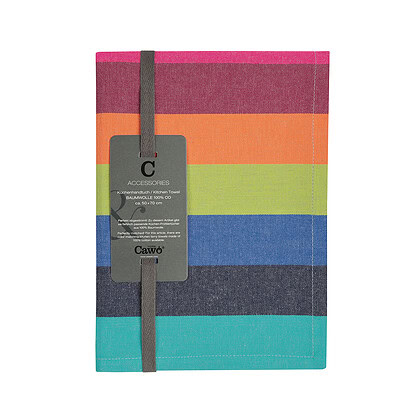 theedoek cawo in banen met kleuren