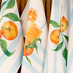 fruit theedoeken sinaasappels