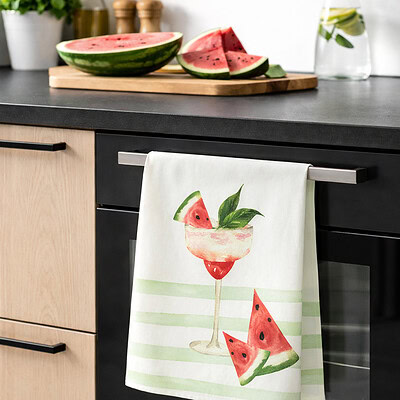 fruit cocktail watermeloen theedoek