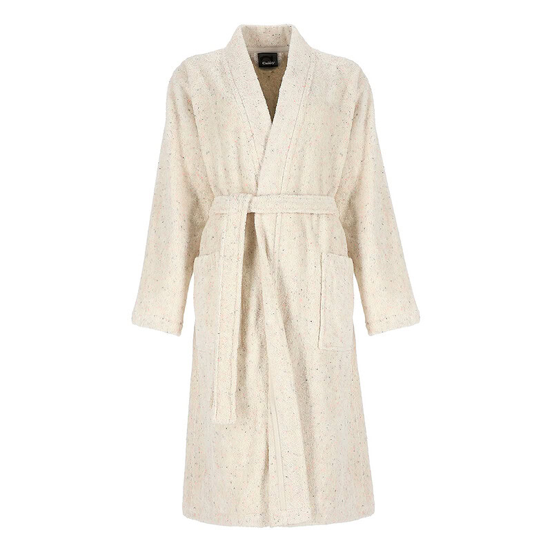 naturel badjas voor dames met capuchon