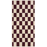 handdoek ruit beige/ burgund