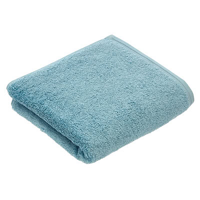 een blauwe handdoek vanuit zijaanzicht- luxe handdoeken
