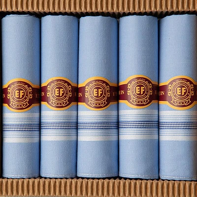 heren zakdoeken blauw