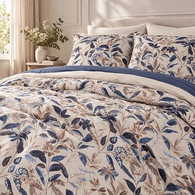 luxe dekbedovertrek met bloemen print