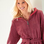 dames badjas rits rood